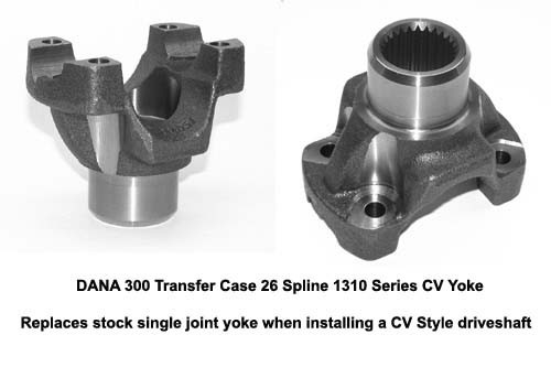 CV Yoke Dana 300 Transfer Case 1310 Series 26 Spline