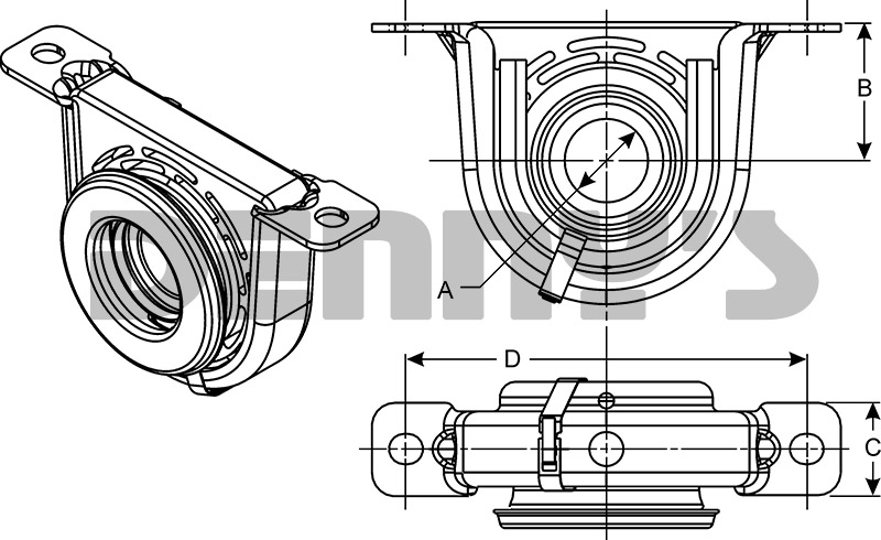 Dana Spicer 211590-1X dimensions at Denny's Driveshafts
