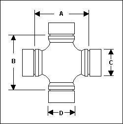 COMBINATION-CONVERSION U-Joints - Combo U-Joint 1310 to 2R Series