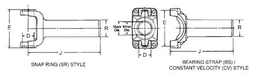 Spicer - DANA SPICER 2-3-04410X Slip Yoke 1330 Series