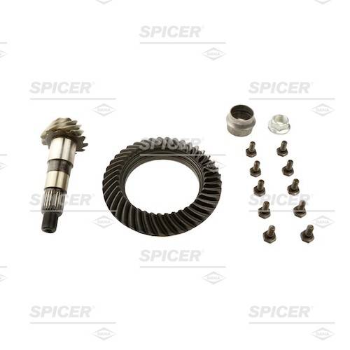 Spicer - Dana Spicer 2005021-5 Ring and Pinion Gear Set 3.73 Ratio fits Dana 30 Front 2007 to 2018 Jeep JK Wrangler