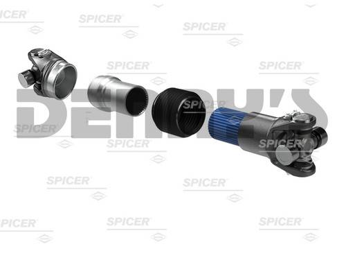 Spicer - Dana Spicer DB250D55003C Ready Pack Driveshaft Kit SPL250 series spline and slip shaft fits 5.118 x 0.197 wall tube