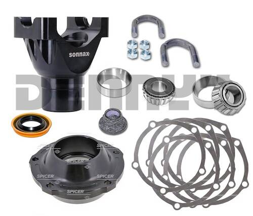 ZDDS8 - FD9-PKG2 Ford 9 inch Upgrade Kit includes Sonnax 1350 Chromoly pinion yoke, Spicer ALUMINUM Daytona pinion support, Timken bearings, seal, shims