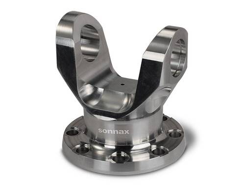 SONNAX - SONNAX T35-ALFY-08 Aluminum Adapter 8 Bolt Flange Yoke 1350 series fits rear end pinion flange in 2015 and newer Dodge Hellcat, 2013 and newer Dodge SRT 392, Scat Pack Challenger and Chrysler 300