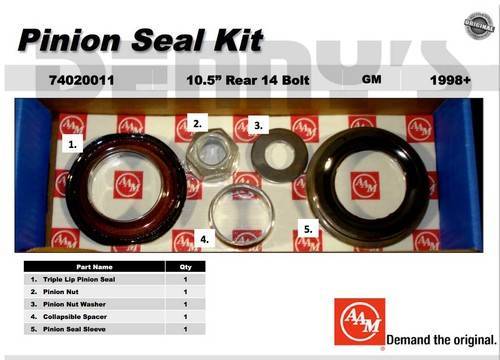 AAM - AAM 74020011 - PINION SEAL KIT fits 1998 to 2012 CHEVY and GMC with 10.5 inch FULL FLOATER REAR Axle