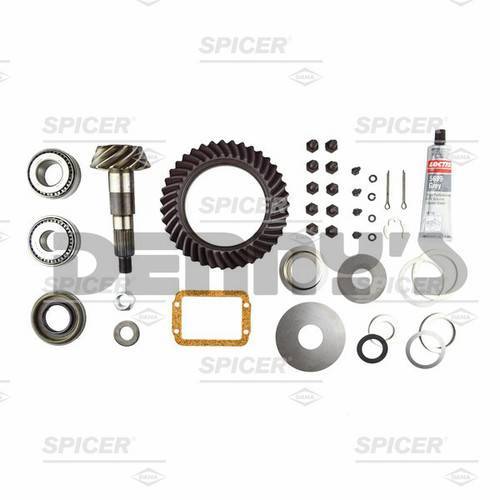 Spicer - Dana Spicer 706930-8X Ring and Pinion Gear set kit REVERSE rotation 3.55 ratio for Jeep XJ, YJ with Dana 30 FRONT