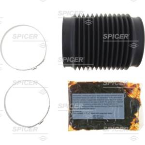 Dana Spicer 10058192 Boot Kit includes clamps and grease pack 3.420 x 3.420 x 5.583 long replacement for 4.0 inch Dana Spicer Mustang Aluminum Driveshaft