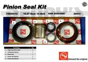 AAM 74020012 - PINION SEAL KIT fits 2003 to 2012 DODGE 2500/3500 with 10.5 inch FULL FLOATER REAR Axle