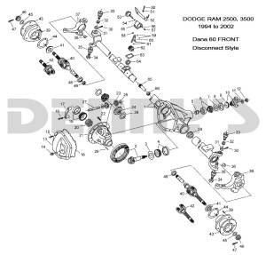 ZDDS2 - 9522421 CHROMOLY Pinion Yoke 1350 series fits Dodge Dana 60, 61, 70 front or rear with 29 Spline pinion - Image 2