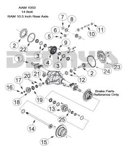 AAM - AAM 40062272 Pinion Flange 30 splines fits 2007 to 2011 RAM 2500, 3500 with 10.5 inch 14 bolt rear end - Image 2