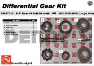 AAM - AAM 74047015 Spider Gear Kit fits 30 spline axles for OPEN diff Mid 2000 to 2008 Chevy and GMC 8.6 inch 10 bolt REAR - Image 1