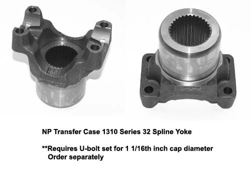 DANA SPICER 2-4-4191 Yoke 1310 series to fit CHEVY and GMC NP 203, 205, 208, 241 Transfer Case all with 32 spline output SPICER