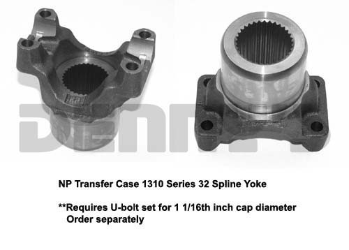 NEAPCO N2-4-4191 Transfer Case Yoke 1310 series 32 spline to fit NP 203, 205, 208, 241