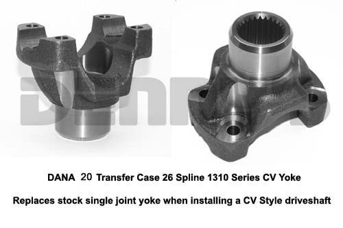 NEAPCO N2-4-4341 - CV Yoke Dana 20 Transfer Case 1310 Series with 26 Spline output
