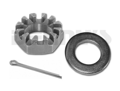 AAM 40010627 Nut and 40010628 Washer set with cotter pin 2003-2013 Dodge Ram 2500, 3500 Outer Axle 4x4 with 9.25 inch AAM Front
