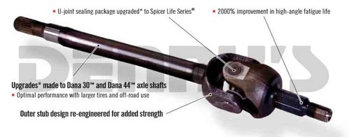DANA SPICER 2014616-2 RIGHT SIDE HD Axle Assembly fits 2007 to 2015 Jeep  WRANGLER JK,