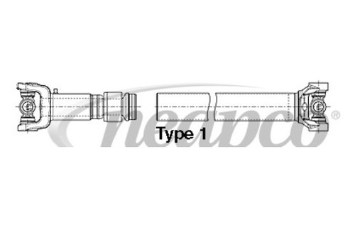 Neapco N10270-SF PTO Driveshaft 1000 series 2 inch .083 tubing 65 inches long unwelded assembly