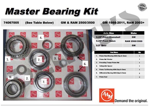 AAM 74067005 Master Bearing Kit 