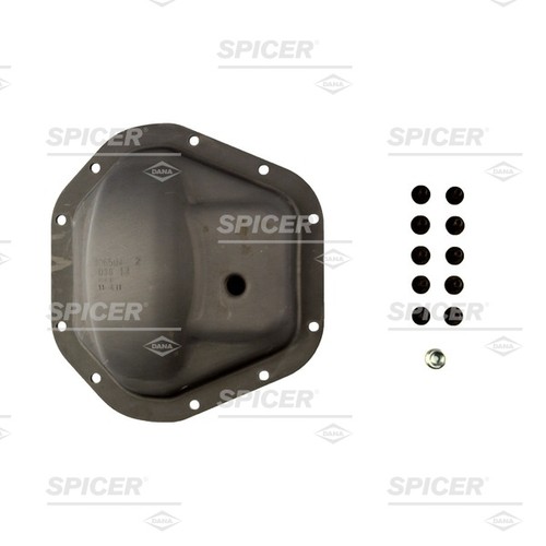 Dana Spicer 2011159 Steel Differential COVER Kit fits Ford F250, F350 Dana 50 front 1999 to 2002 Fill plug hole 0.480 in. below center