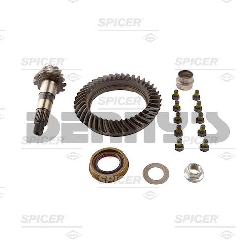 Dana Spicer 2005024-5 Ring and Pinion Gear set 4.10 ratio (41-10) fits 2007-2018 Jeep JK Rubicon Dana 44 FRONT REVERSE rotation