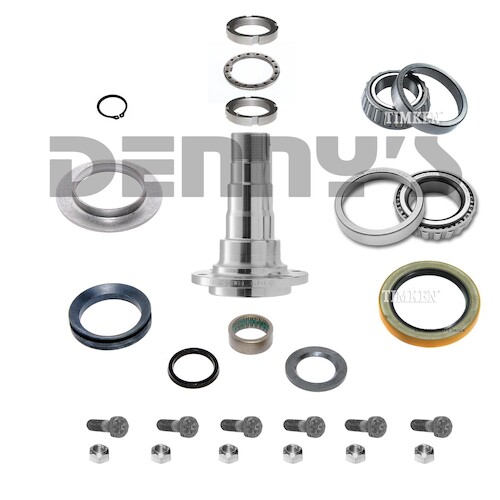 706570XKT SPINDLE Kit Everything you need for one side including spindle, bearings, seals, nuts, studs, snap ring, and retainer fits 1978 to 1991 CHEVY K5 Blazer, K10, K20, GMC Jimmy, K15, K25 with 8.5 inch 10 bolt front axle
