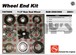 AAM 74070006 Rear axle Wheel Bearing Kit fits 11.5 inch rear 2003 to 2013 RAM 3500 with DUAL rear wheels - includes parts for both sides