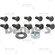 Dana Spicer 701125-1X RING GEAR BOLT KIT with pinion nut and washer fits Jeep JK Dana 44 rear
