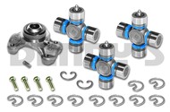 CV355-5 CV Driveshaft Rebuild Kit 1310 series greaseable centering yoke and 3 u-joints with lube fitting in end of cap for easy access