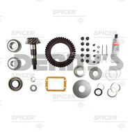 Dana Spicer 706930-2X Ring and Pinion Gear set kit REVERSE rotation 3.07 ratio for Jeep XJ, YJ with Dana 30 FRONT