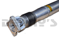 AL4-1350SS-1859A ALUMINUM Driveshaft 1350 series spline and slip style 4 inch tube OD includes Sonnax 4 bolt aluminum flange yoke with 2.953 inch diameter pilot