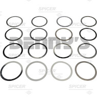 Dana Spicer 701007X shim kit for Dana 60, 61, 70 diff carrier bearings 2.937 OD various thickness from 0.003 to 0.030 in.